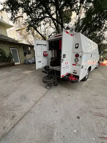 Magnet Plumbing service vehicle on-site for Water Heater Repair in Casa Linda-Casa View